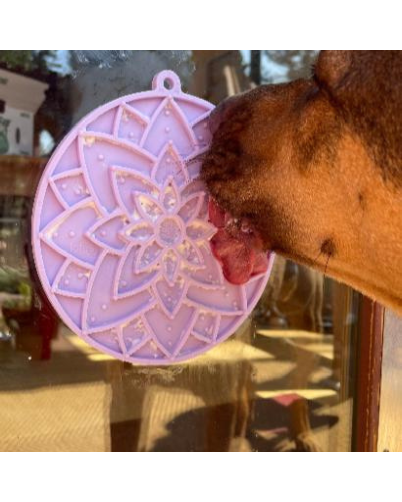 Lotus Enrichment Lick Mat in Blush or Sage (Made in the USA)