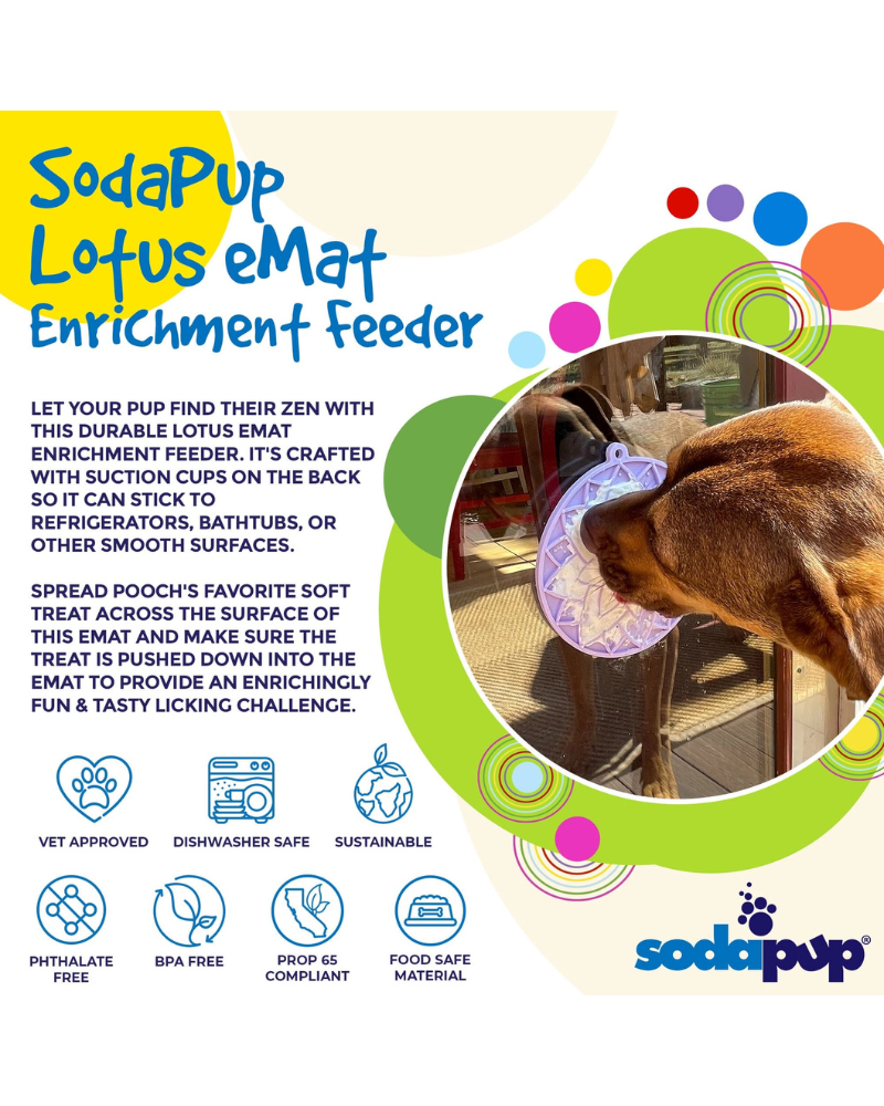 Lotus Enrichment Lick Mat in Blush or Sage (Made in the USA)