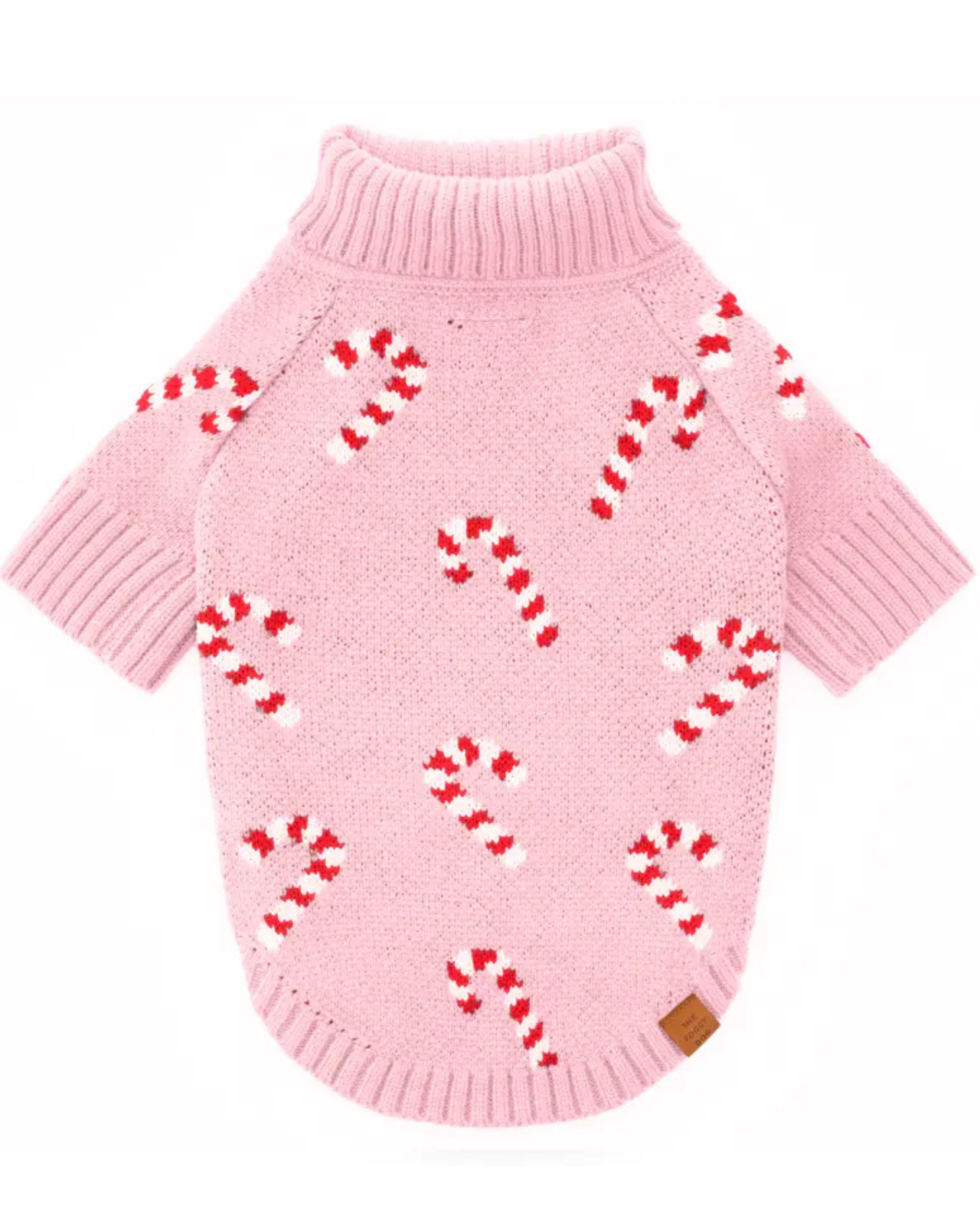 Pink Candy Cane Dog Sweater