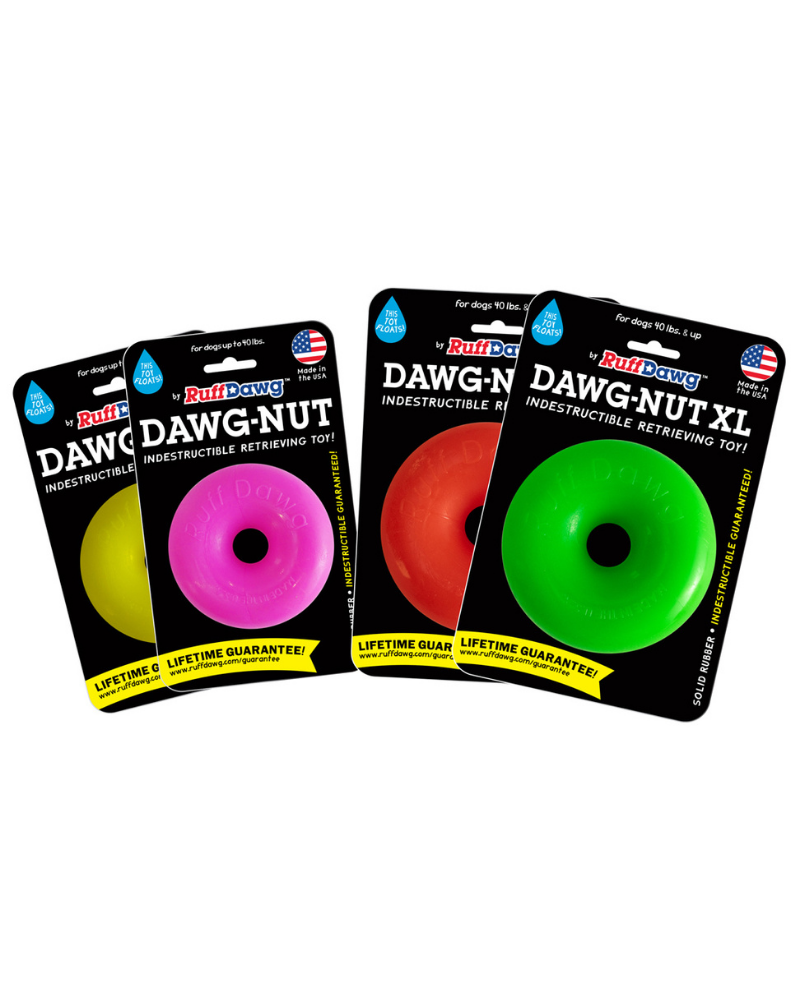 Dawg-Nut Rubber Dog Toy (Made in the USA)