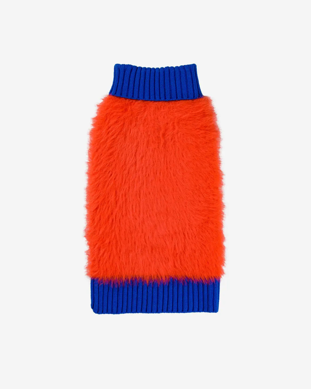 Faux Fur Dog Sweater in Poppy