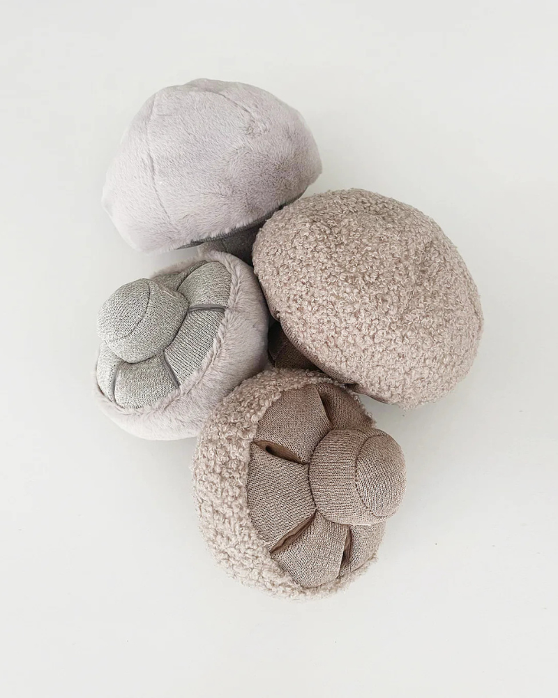 Button Mushroom Squeaky Plush Dog Toy