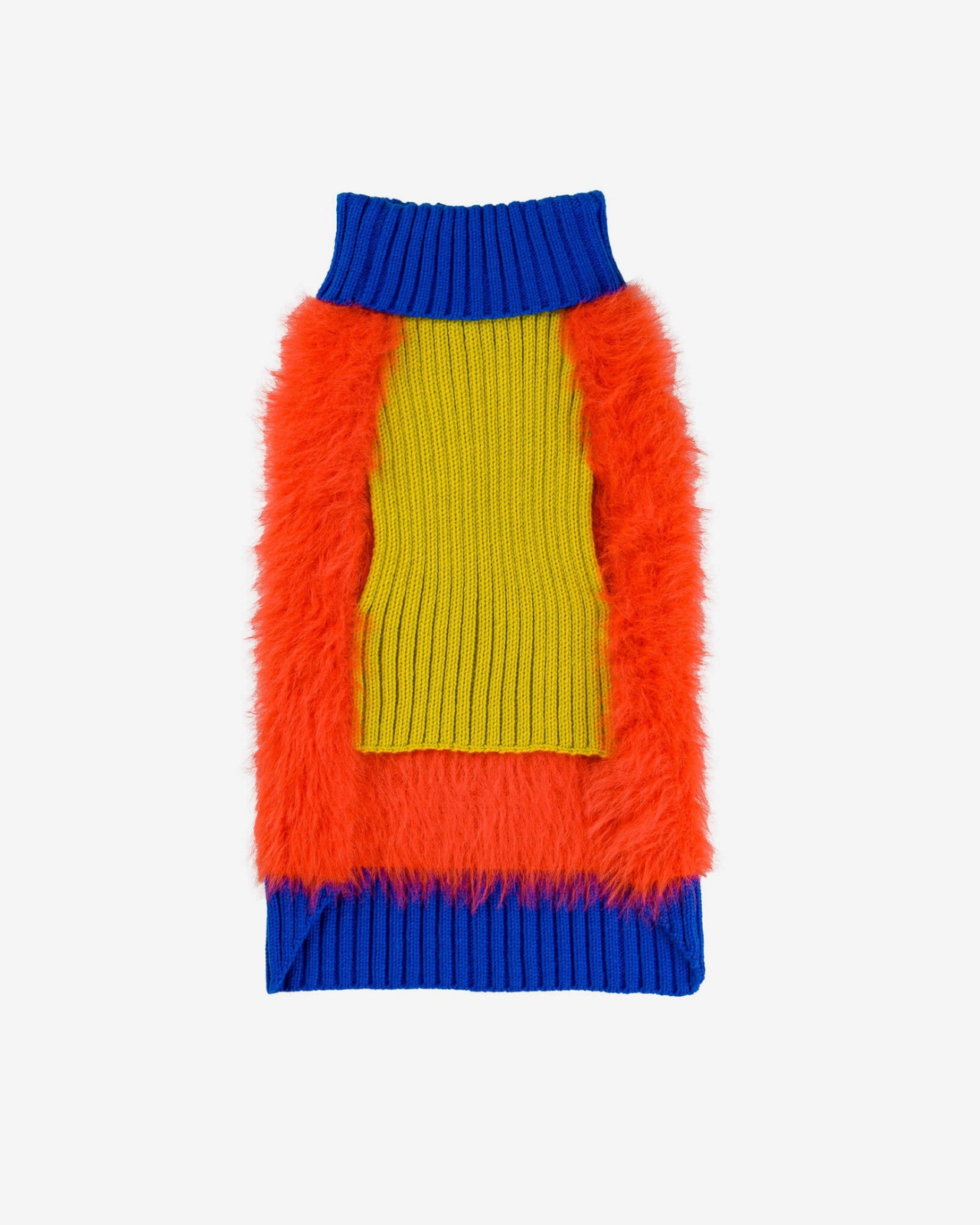 Faux Fur Dog Sweater in Poppy