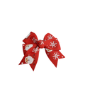 Santa's Snowflake Dog Hair Bow