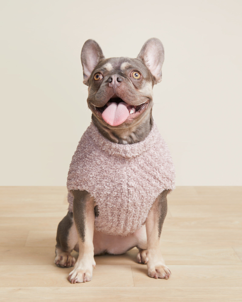 CozyChic® Ribbed Pet Sweater in Heathered Vintage Rose
