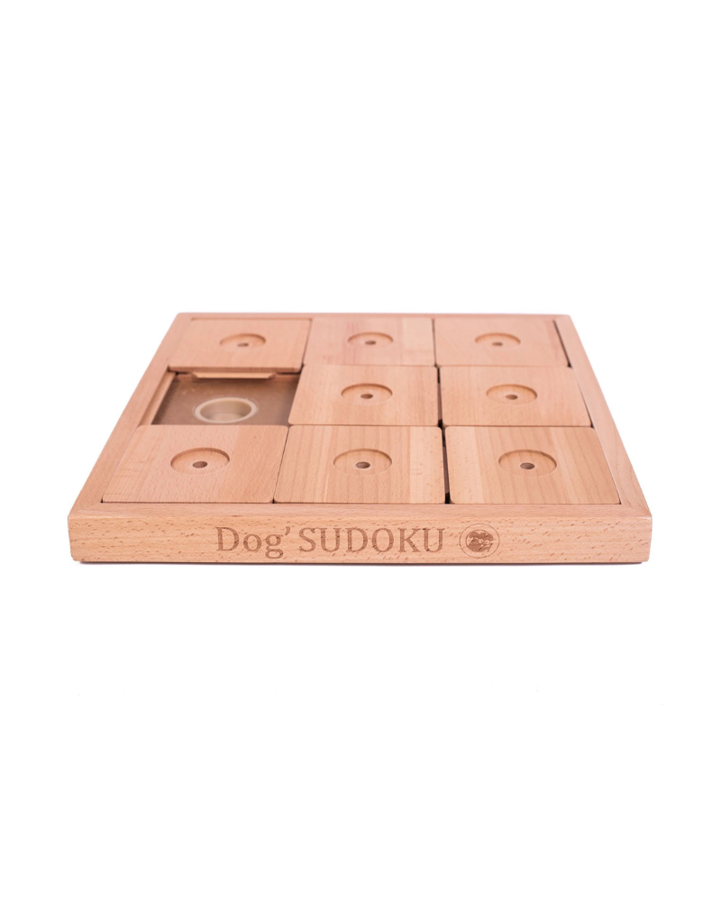 Large Square Sudoku Dog Treat Puzzle Game in Wood (9 Squares)