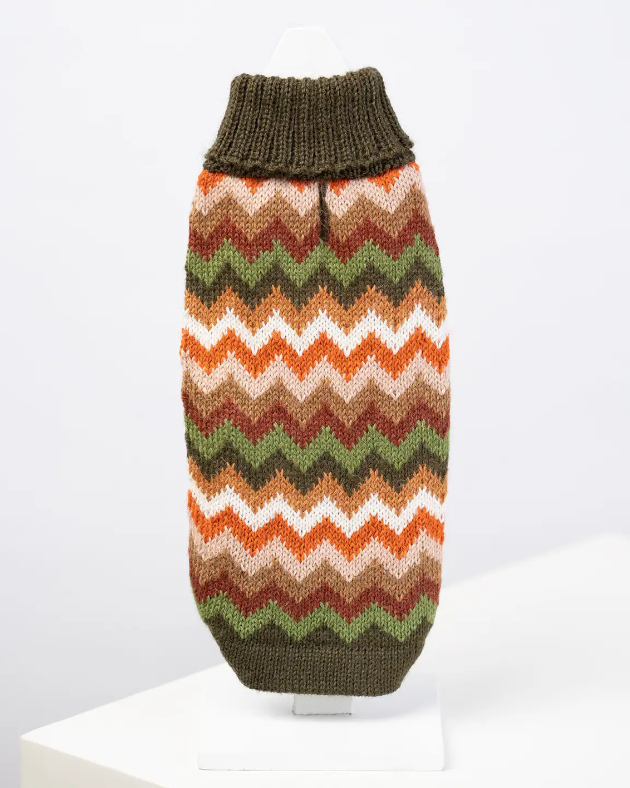 Forest Chevron Alpaca Knit Dog Sweater (FINAL SALE)