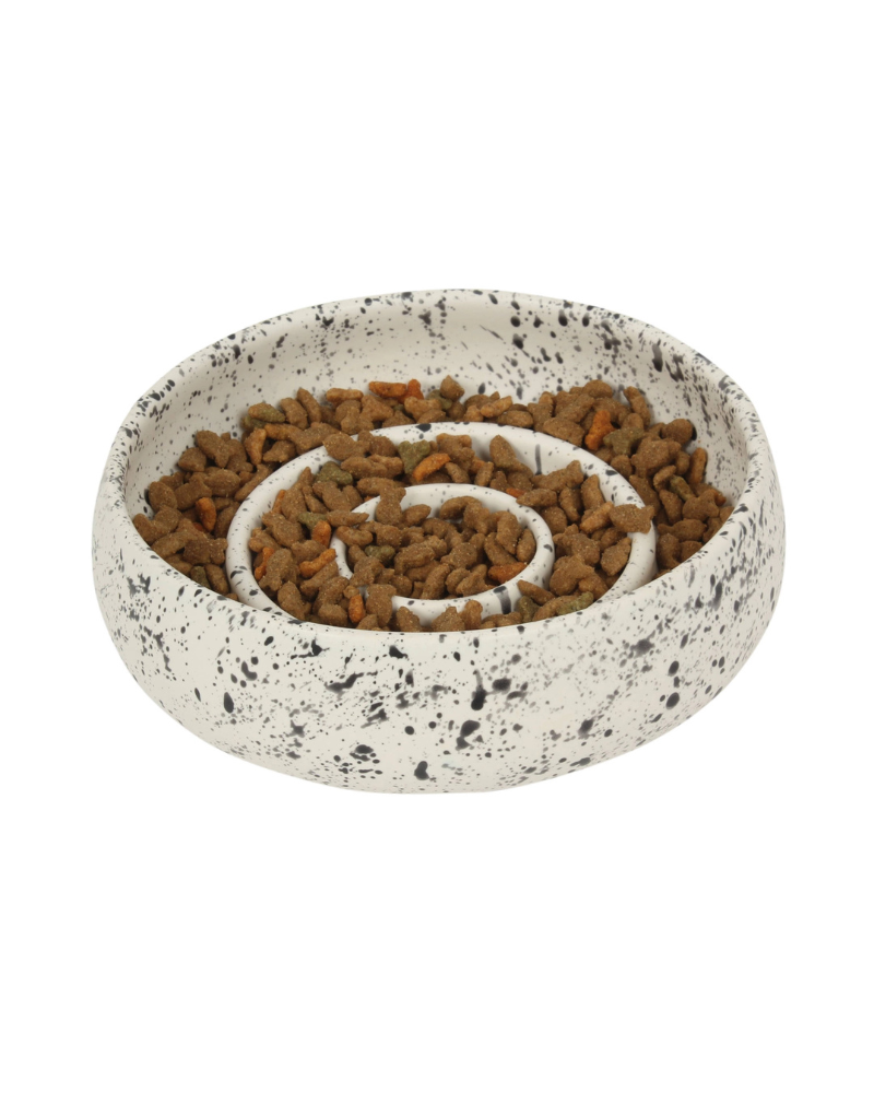 Handmade Ceramic Slow Feeder Pet Bowl