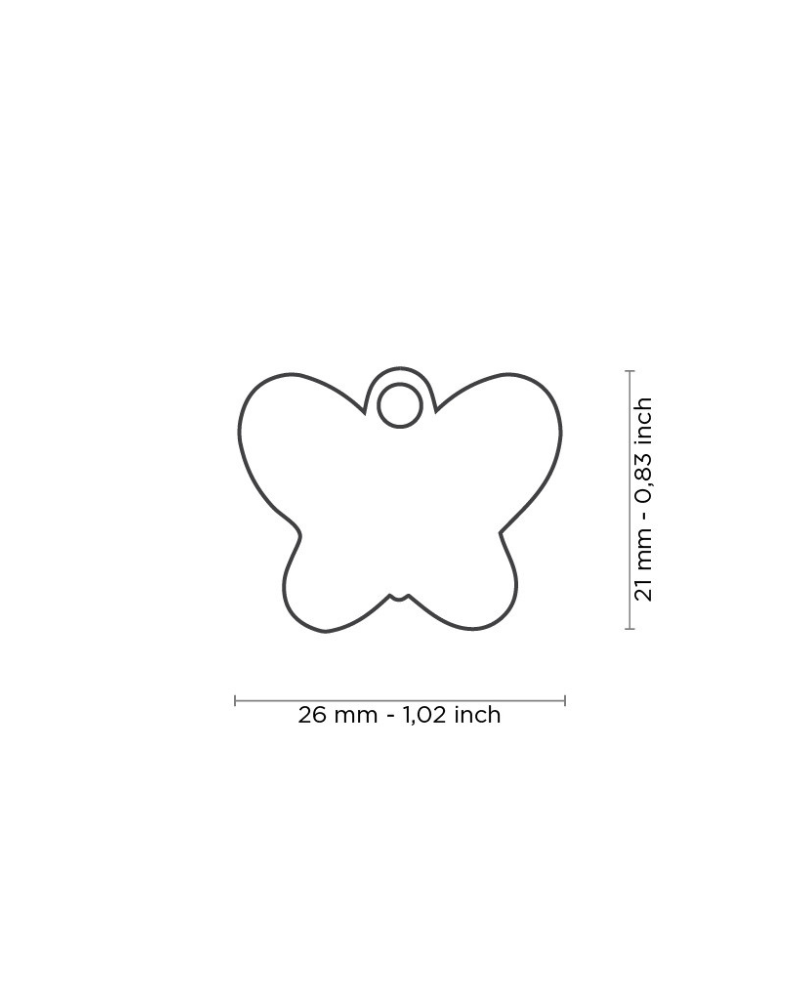 Butterfly Custom Pet ID Tag