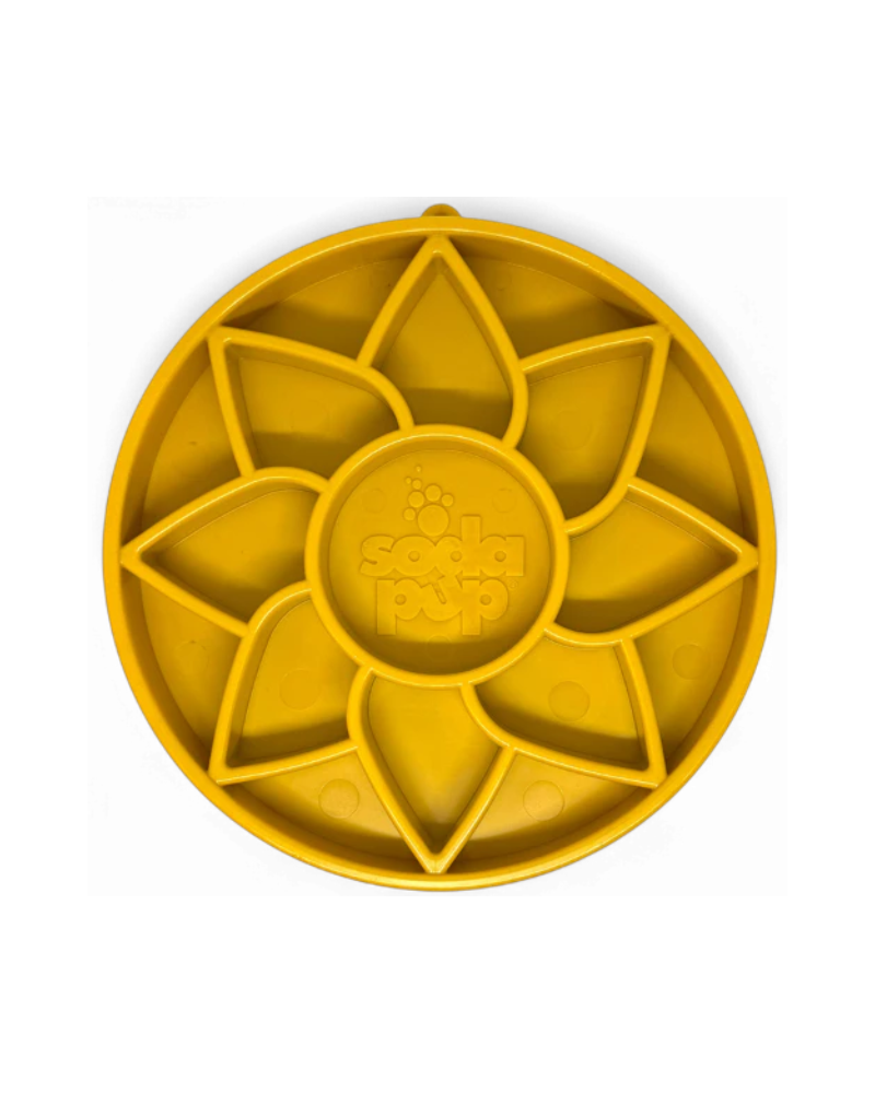 Sunflower Shallow Slow Feeder Tray for Dogs (Made in the USA)