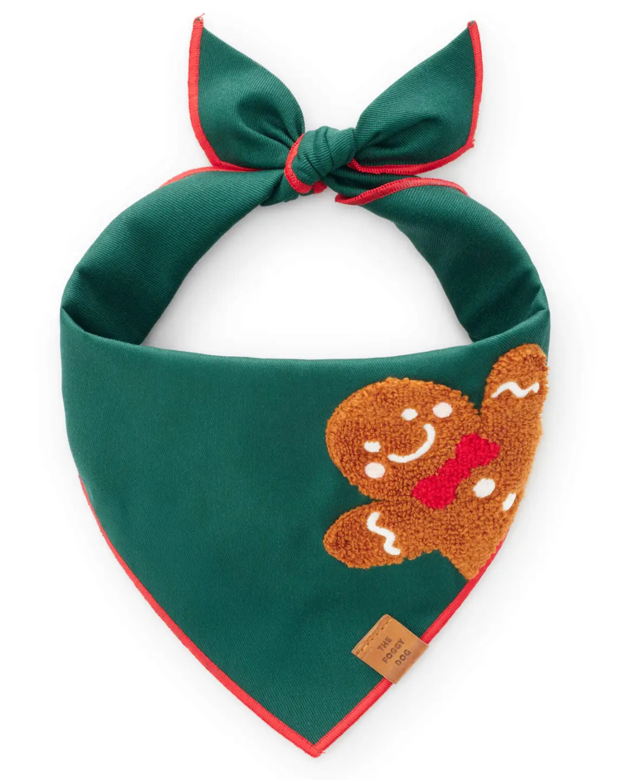 Gingerbread Man Applique Dog Bandana (Made in the USA)
