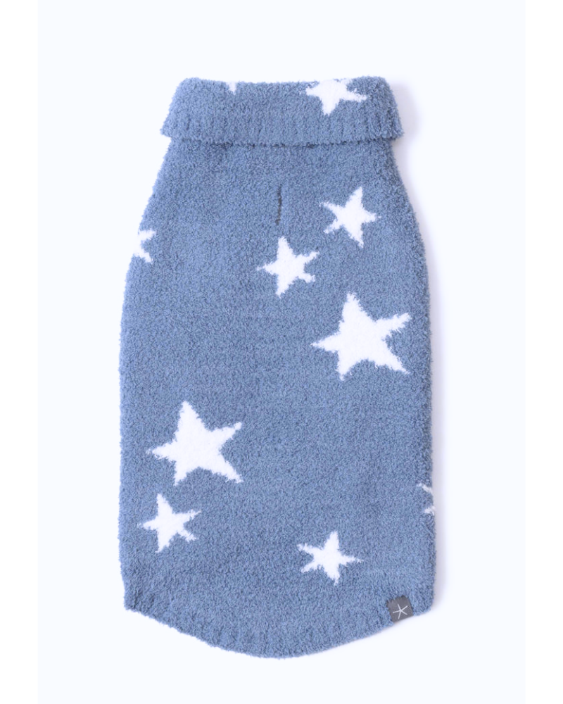 CozyChic® Starry Night Pet Sweater in in Blue Dusk