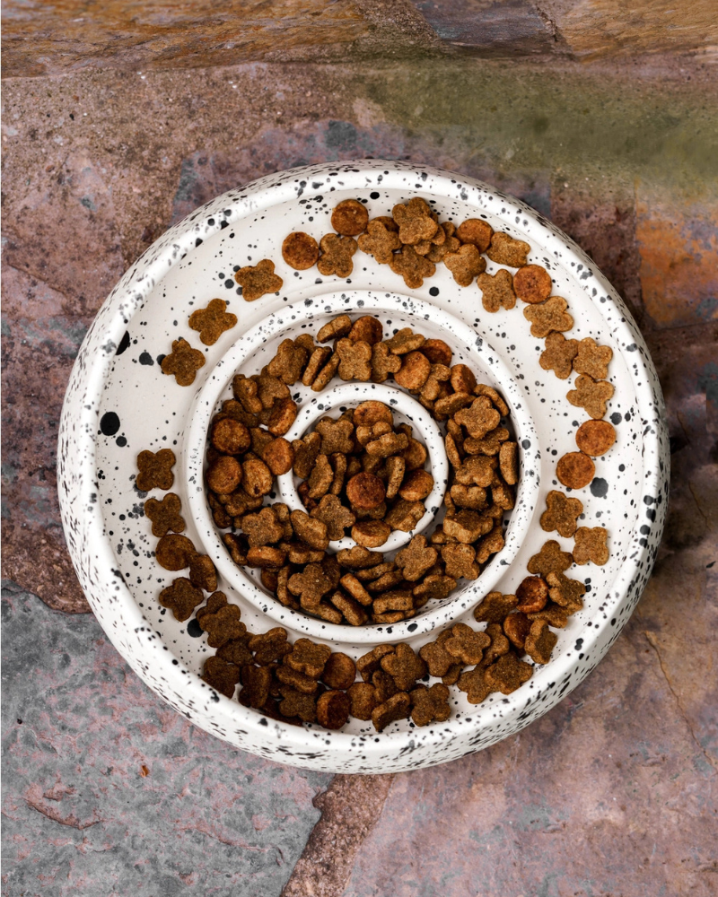 Handmade Ceramic Slow Feeder Pet Bowl