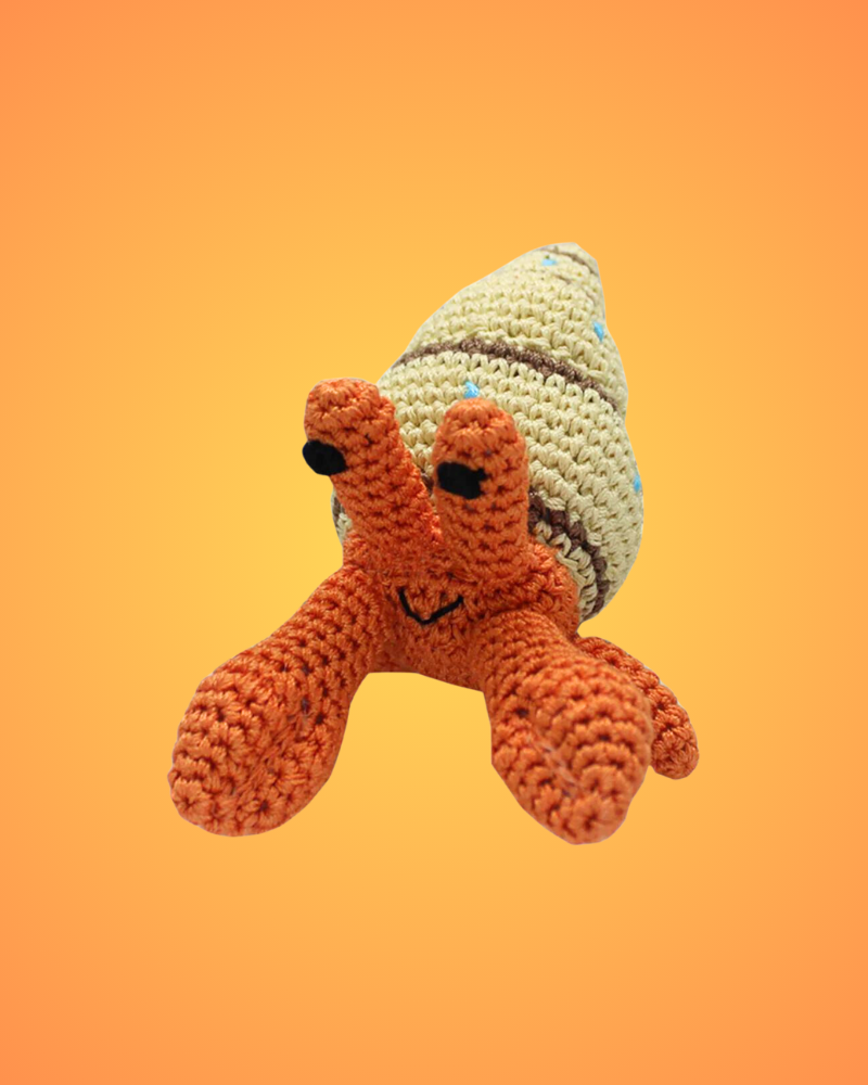 Shelly the Hermit Crab Organic Knit Dog Toy