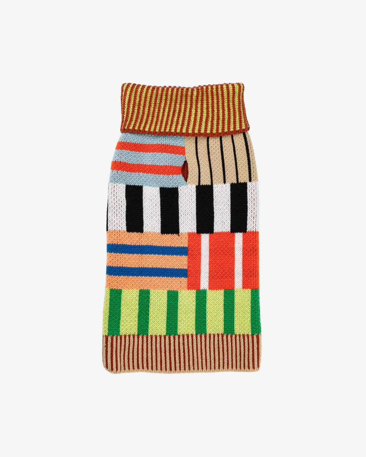 Patchwork Stripe Dog Sweater
