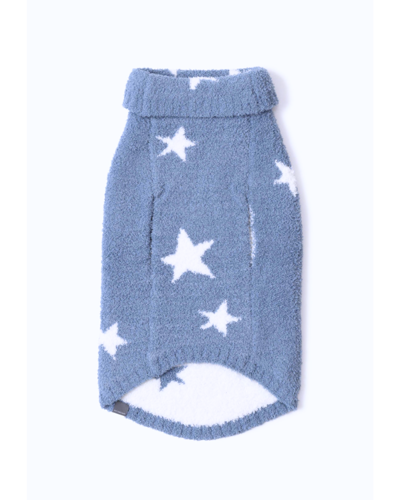 CozyChic® Starry Night Pet Sweater in in Blue Dusk