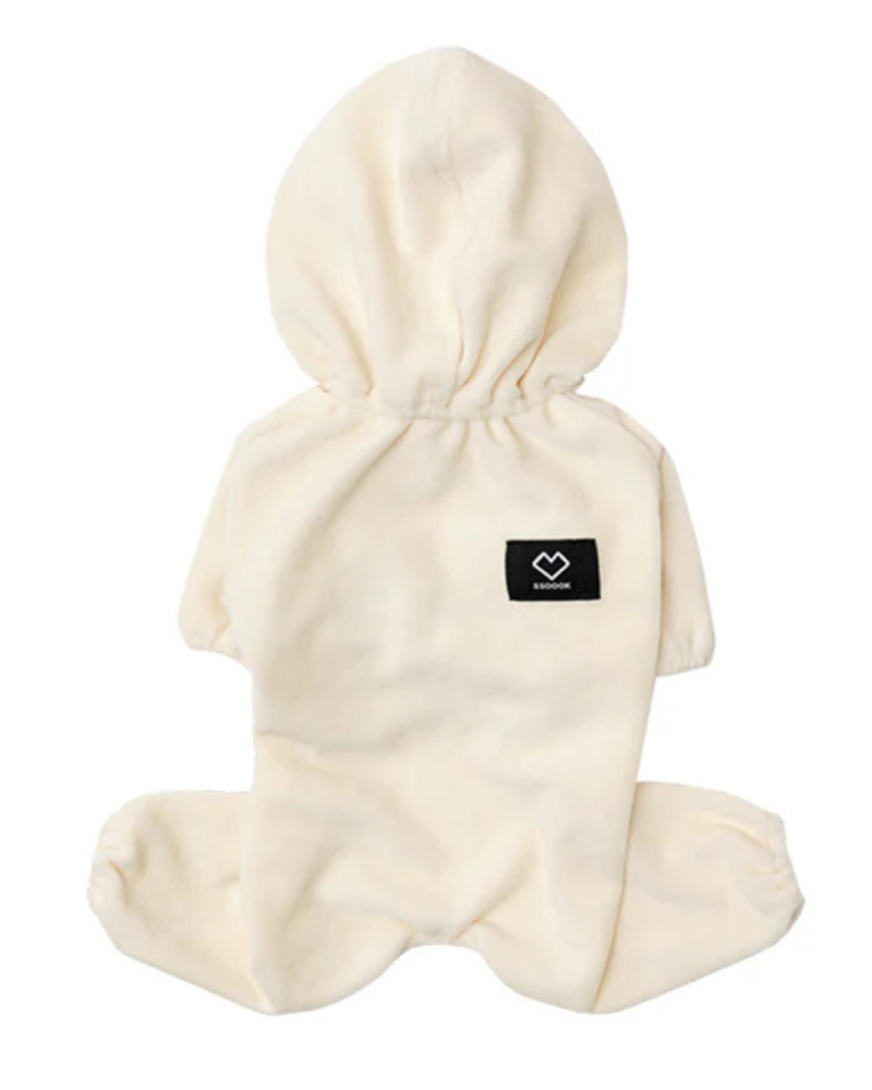 Velour Coverall Onesie for Dogs - French Bulldog Fit (in Purple, Ivory, or Black)