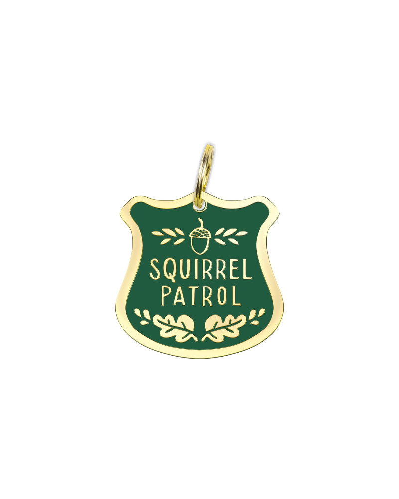 Squirrel Patrol Dog Collar Charm