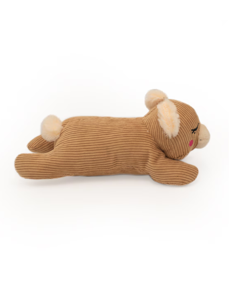 Snooziez Bear Plush Dog Toys with Silent Shhhqueaker
