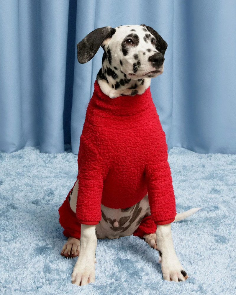 Hot Sauce Fleece Dog Onesie