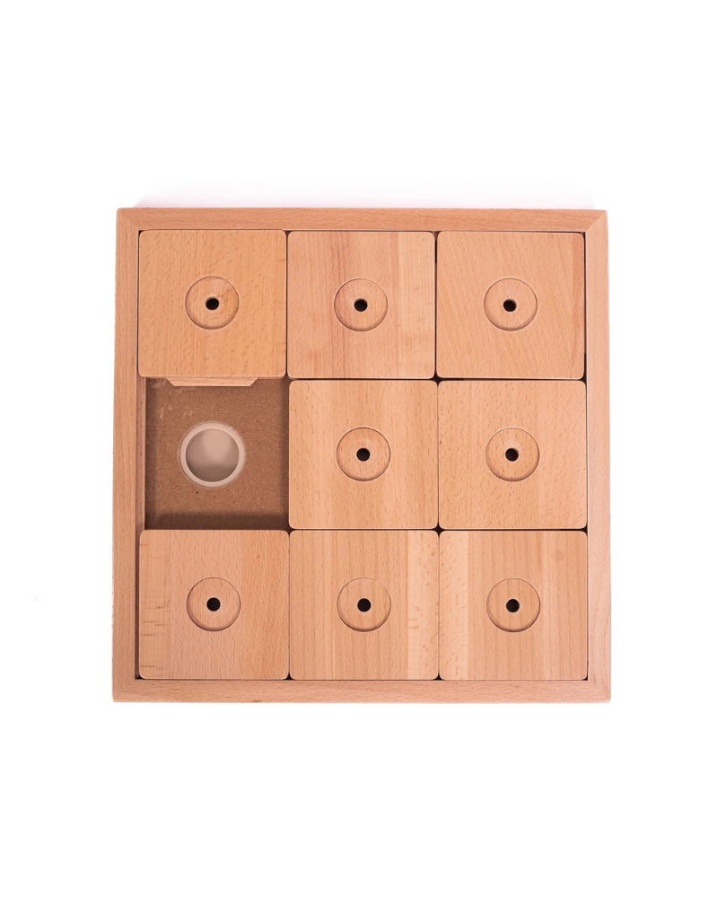 Large Square Sudoku Dog Treat Puzzle Game in Wood (9 Squares)