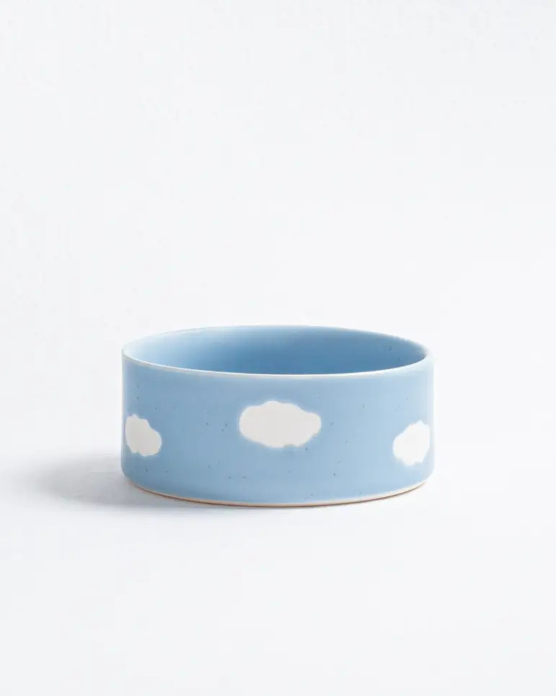 Ceramic Cloud Dog Bowl Set (Made in Portugal)