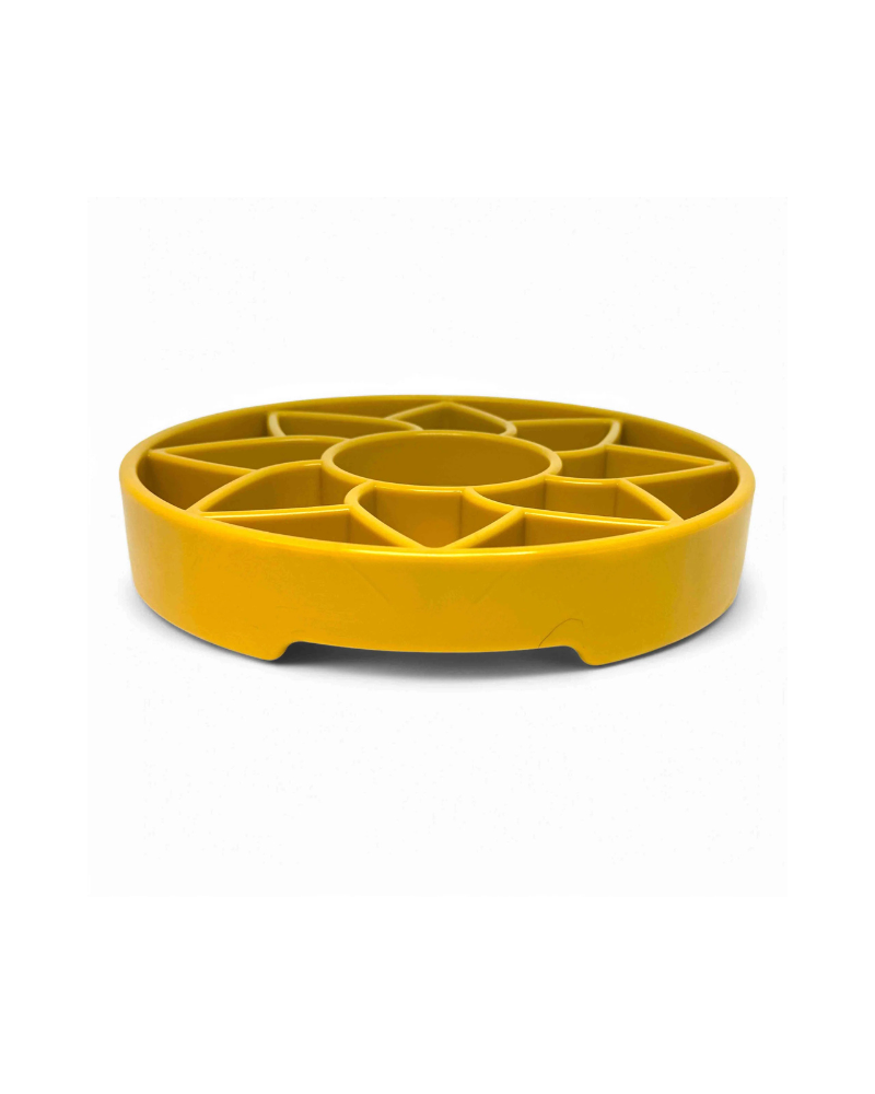 Sunflower Shallow Slow Feeder Tray for Dogs (Made in the USA)