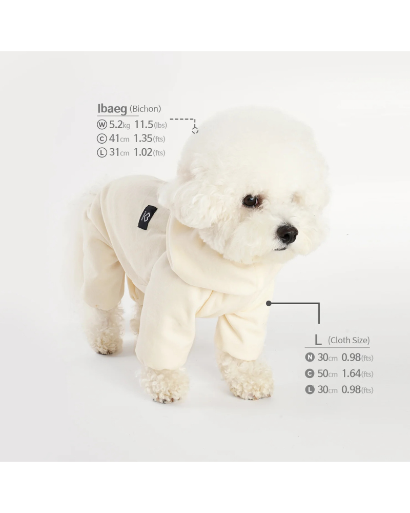 Velour Coverall Onesie for Dogs - Regular Fit (in Purple, Ivory, or Black)