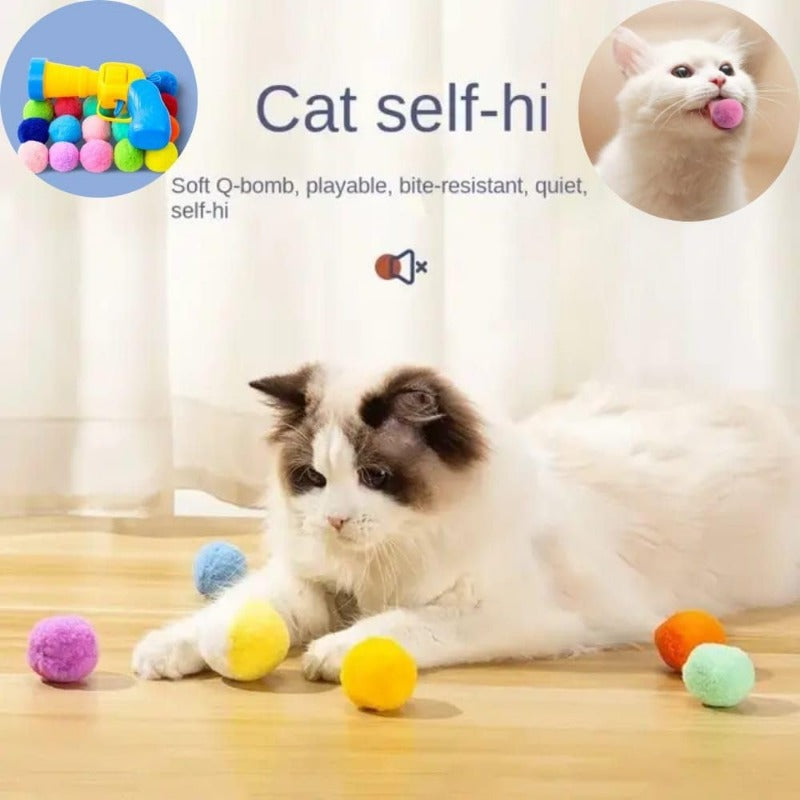 Interactive Cat Ball Toy Launcher Gun | Cat Balls Fetch Toy