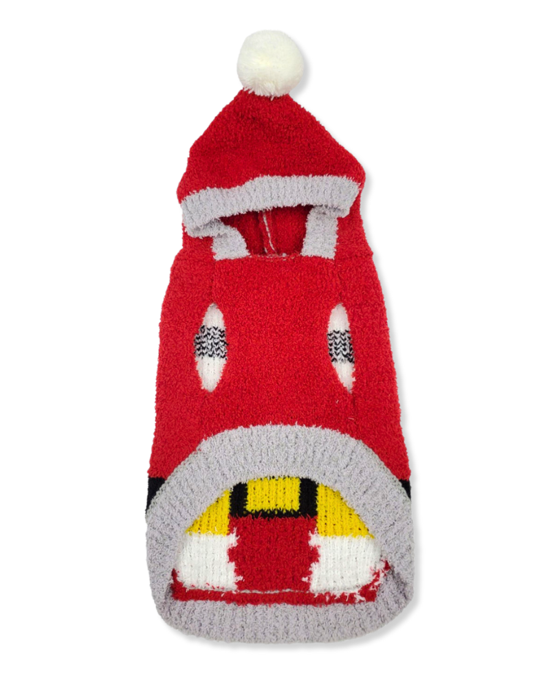 Chenille Santa Dog Hoodie