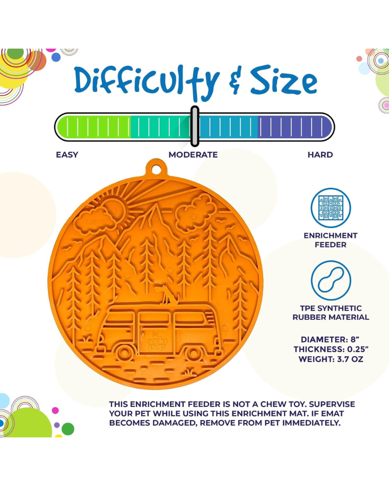 Camp Enrichment Lick Mat with Suction Cups (Made in the USA)