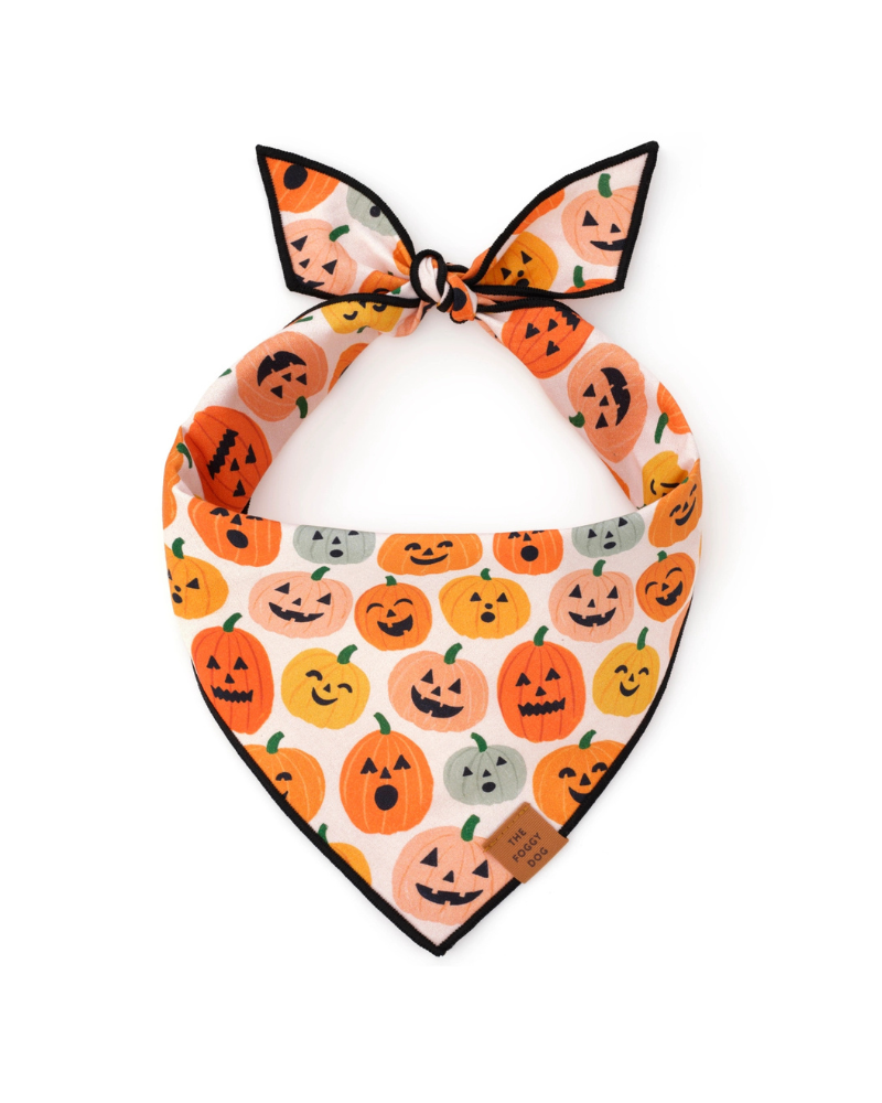 Jack-O-Lanterns Reversible Dog Bandana (Made in the USA)