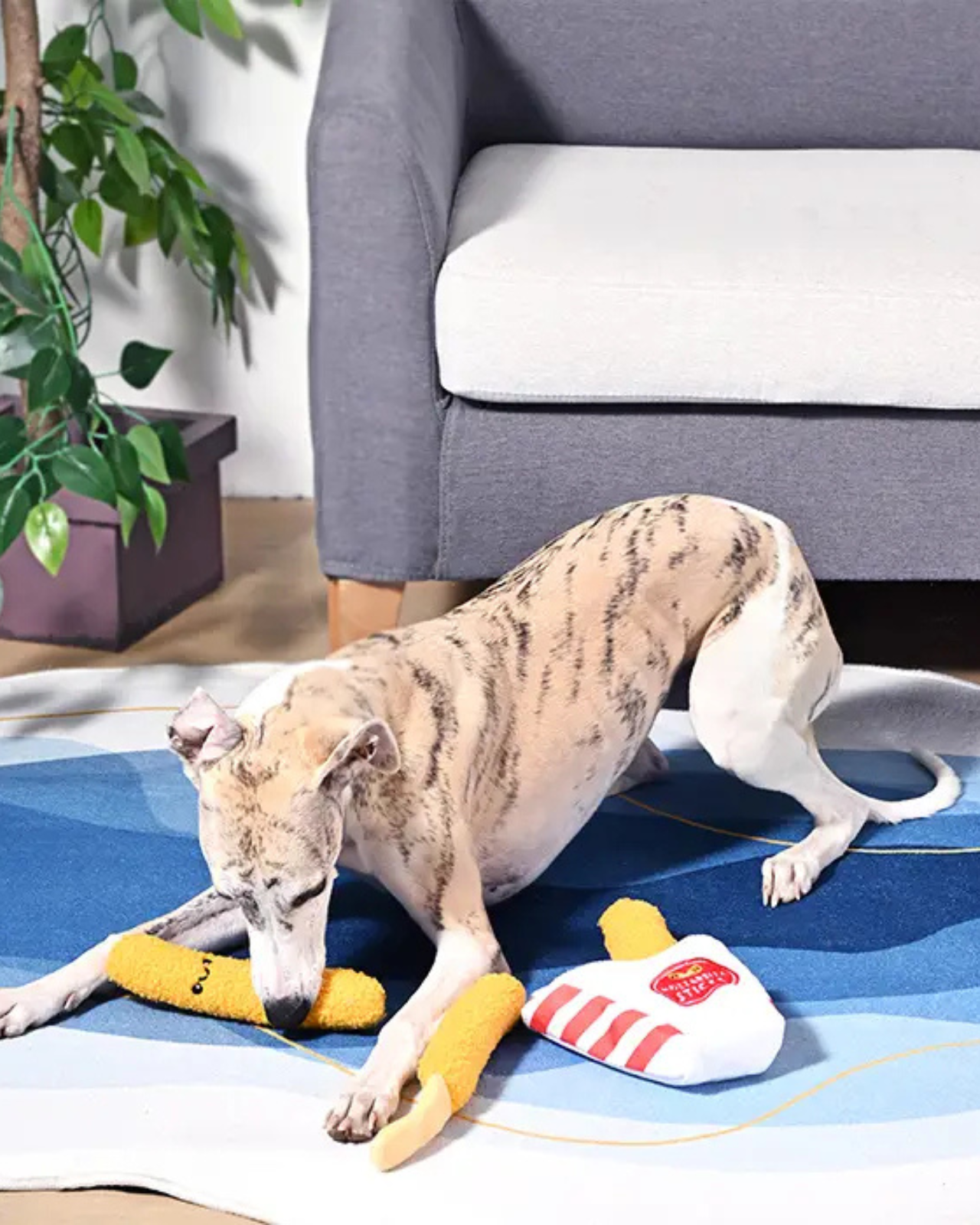 Mozzarella Sticks Crinkle Interactive Dog Toy