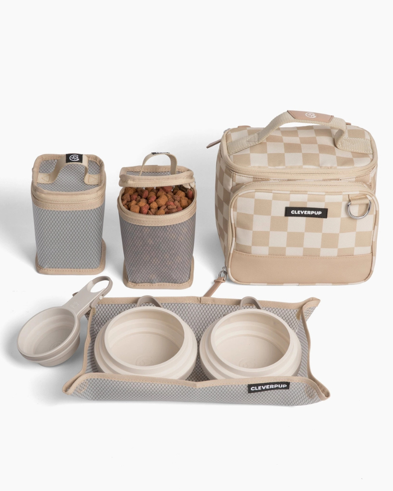 Bistro Box Dog Food Travel Kit in Check