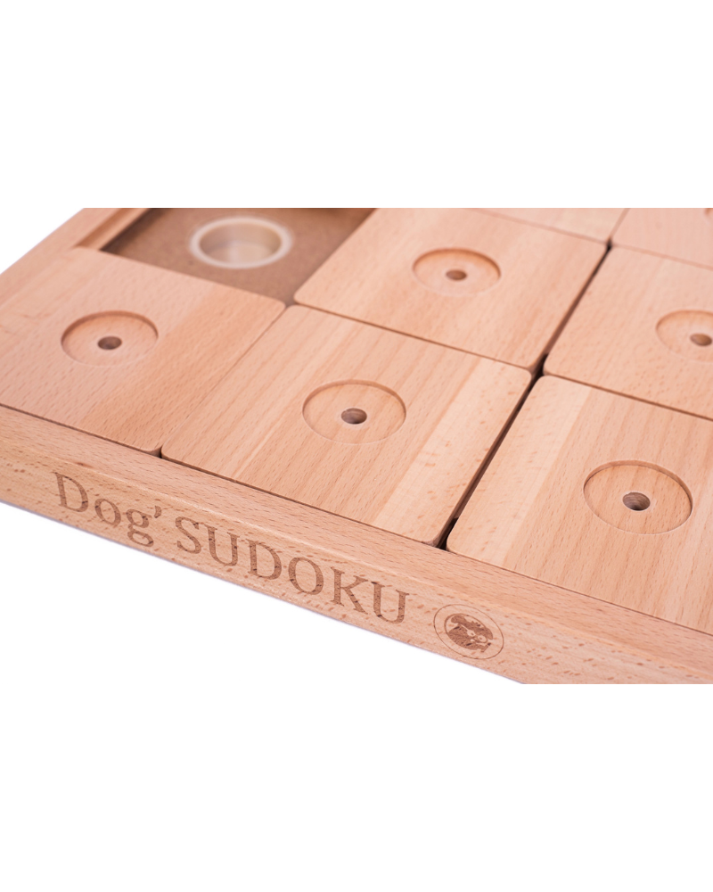Large Square Sudoku Dog Treat Puzzle Game in Wood (9 Squares)