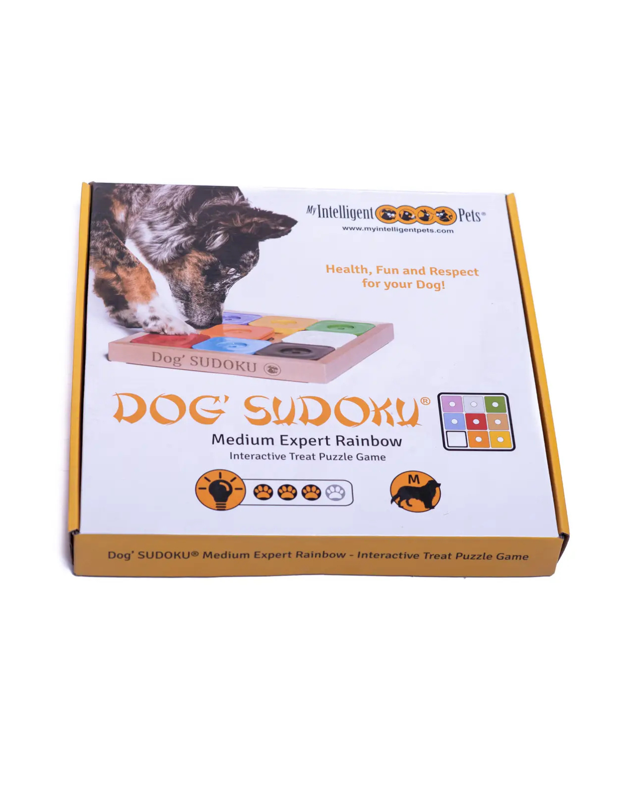 Sudoku Dog Treat Puzzle Game in Rainbow Edition (9 Squares)