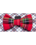 Holiday Plaid Dog Bow Tie
