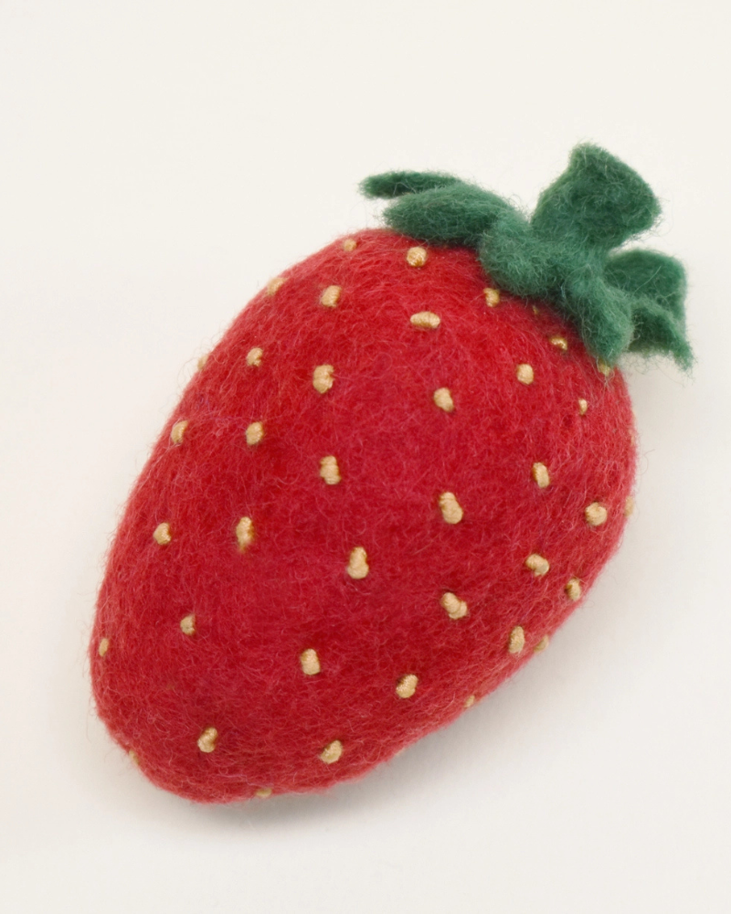 Wool Strawberry Dog Toy