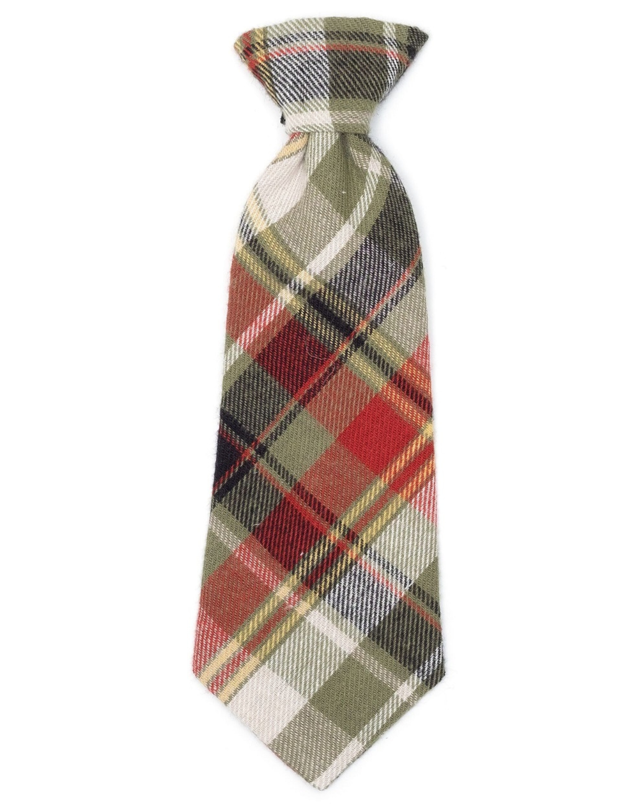 Olive Harvest Multi Plaid Dog Tie