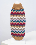 Camel Chevron Alpaca Knit Dog Sweater (FINAL SALE)