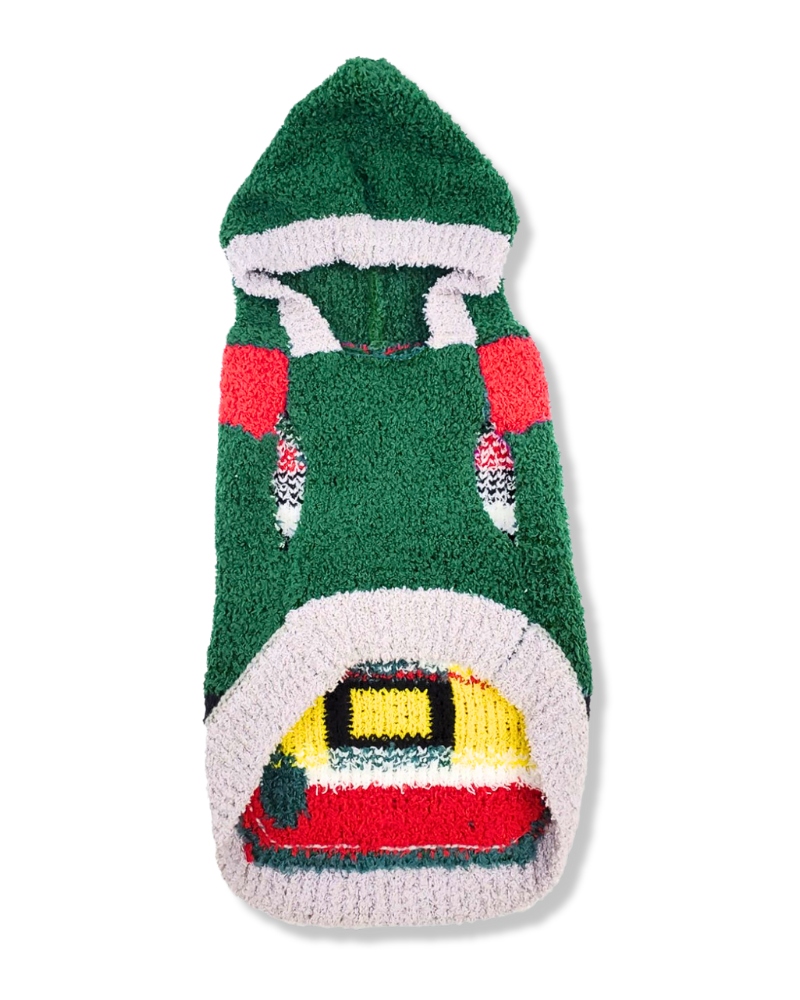 Chenille Elf Dog Hoodie