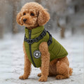 Waterproof Winter Jacket with Built-in Harness For Dogs