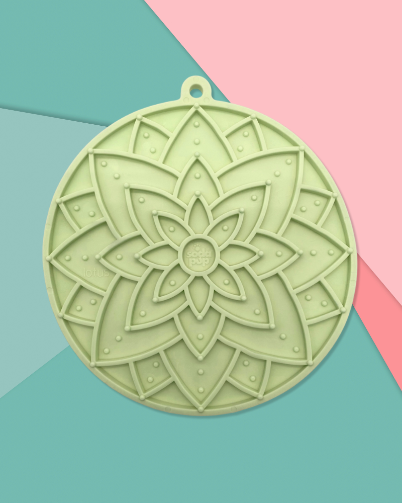 Lotus Enrichment Lick Mat in Blush or Sage (Made in the USA)