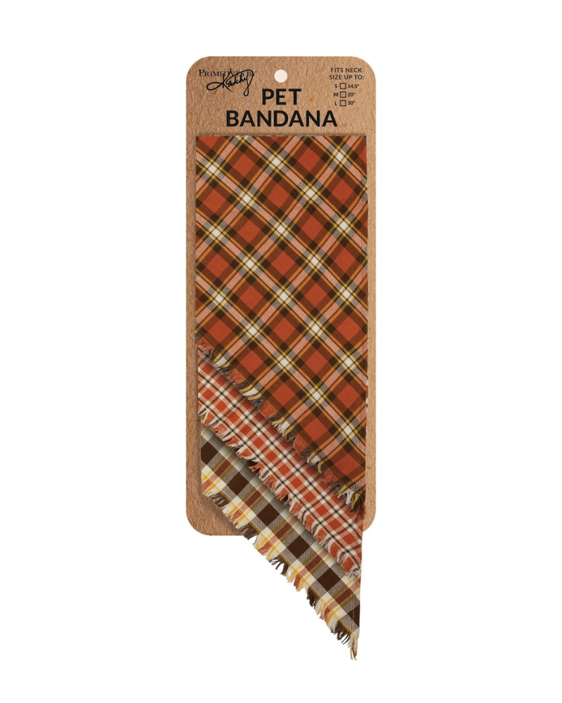 Fall Plaid Dog Banana Set (3-Pack)
