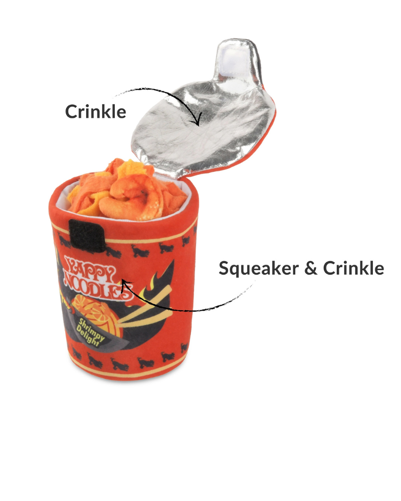 Slurp It Up Interactive Yappy Noodles Plush Dog Toy