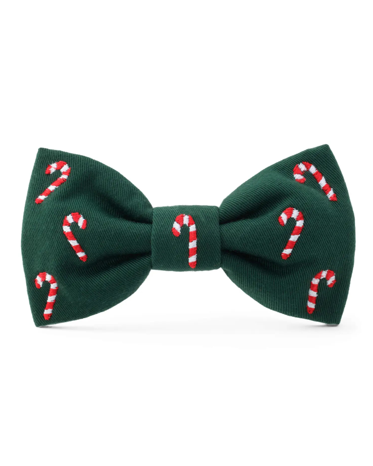 Holiday Candy Canes Embroidered Dog Bow Tie (Made in the USA)
