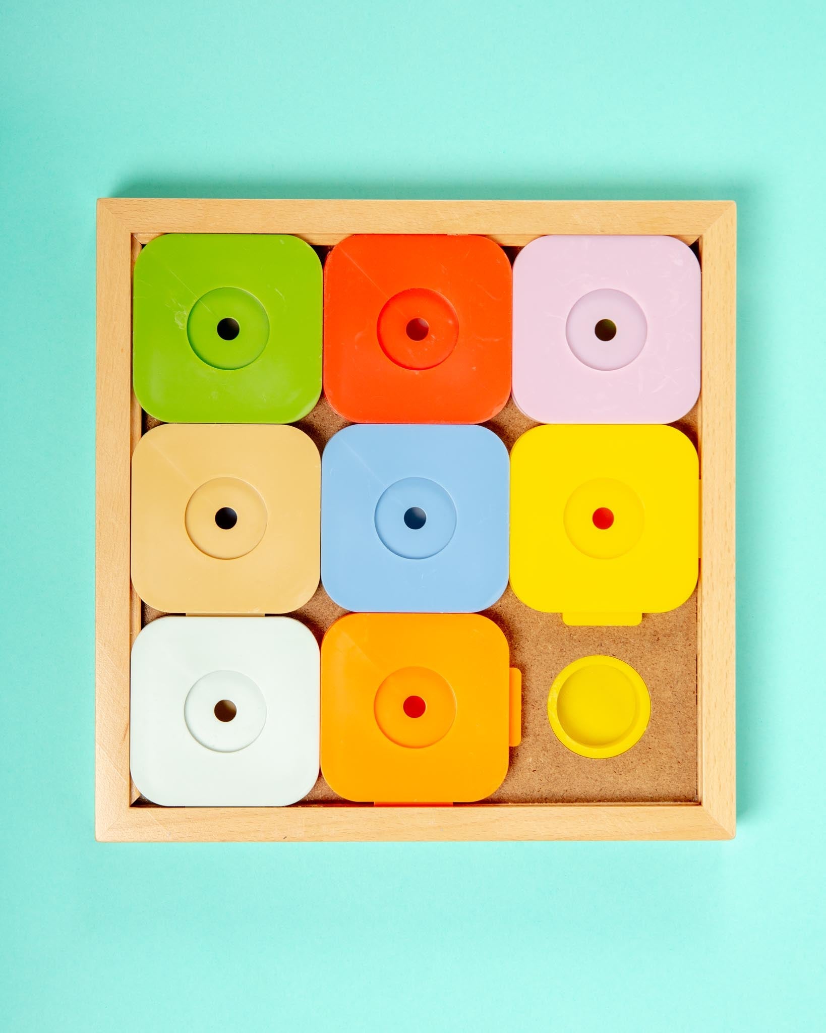 Sudoku Dog Treat Puzzle Game in Rainbow Edition (9 Squares)