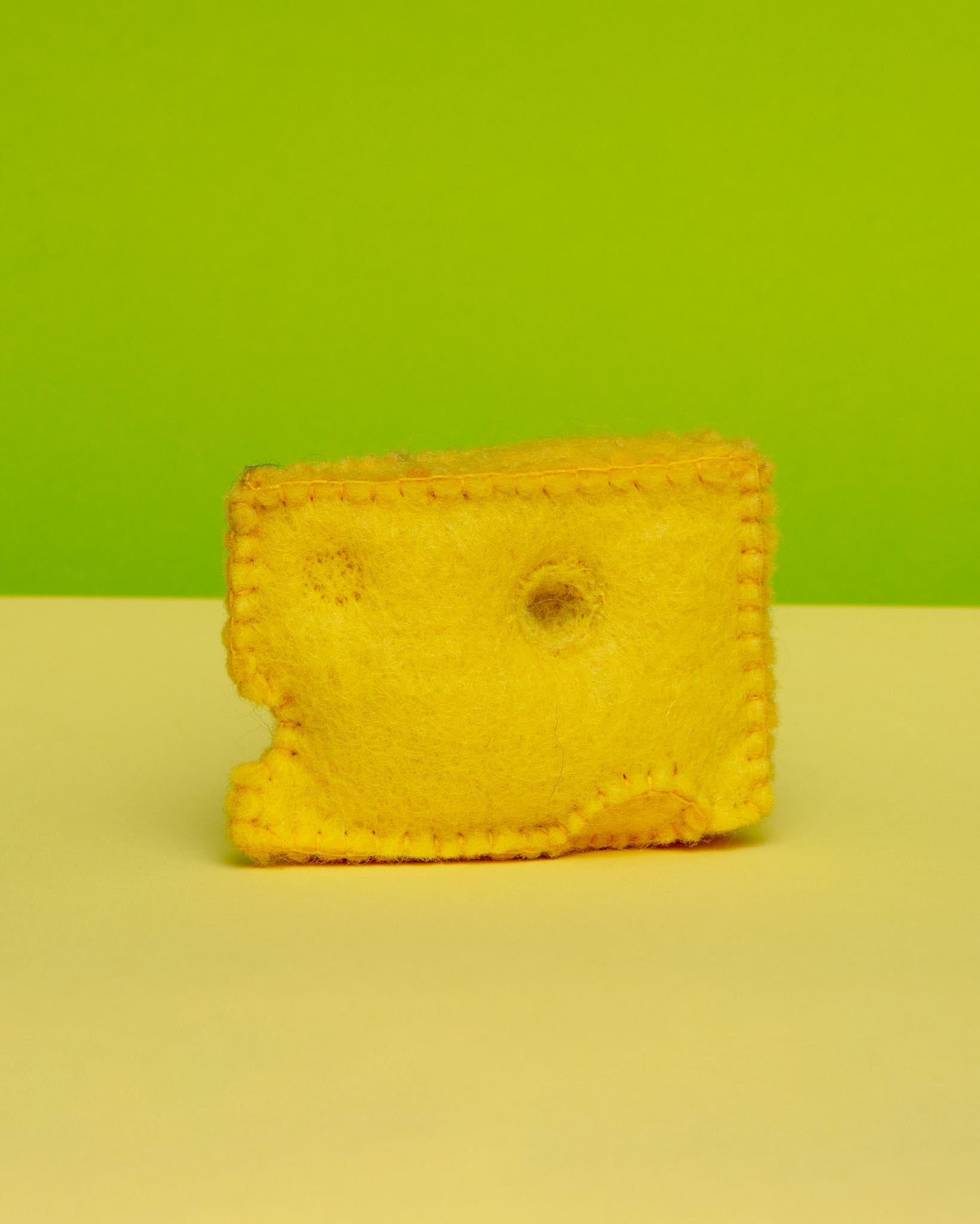 Hand Knit Swiss Cheese Cat Toy