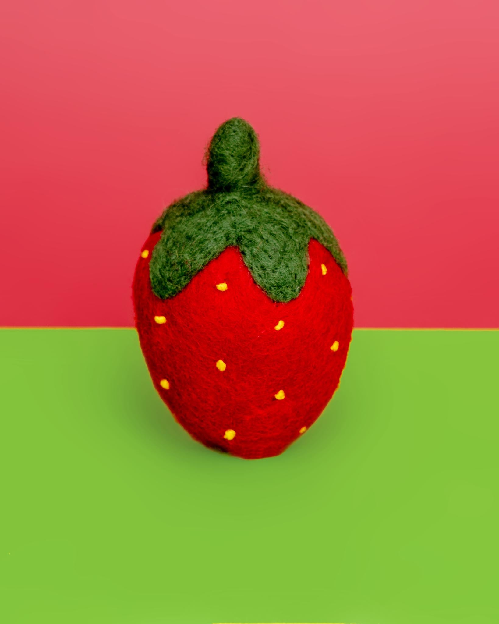 Wool Strawberry Dog Toy