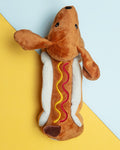 Hot Dog! Squeaky Plush Dog Toy (10")